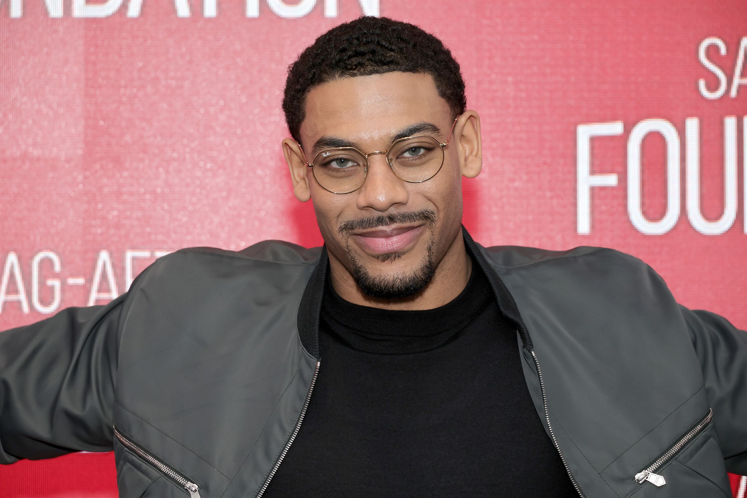 Aaron Pierre poses before taking part in a SAG-AFTRA Foundation Conversation for “Genius: MLK/X” at SAG-AFTRA Foundation Robin Williams Center on January 31, 2024 in New York City.