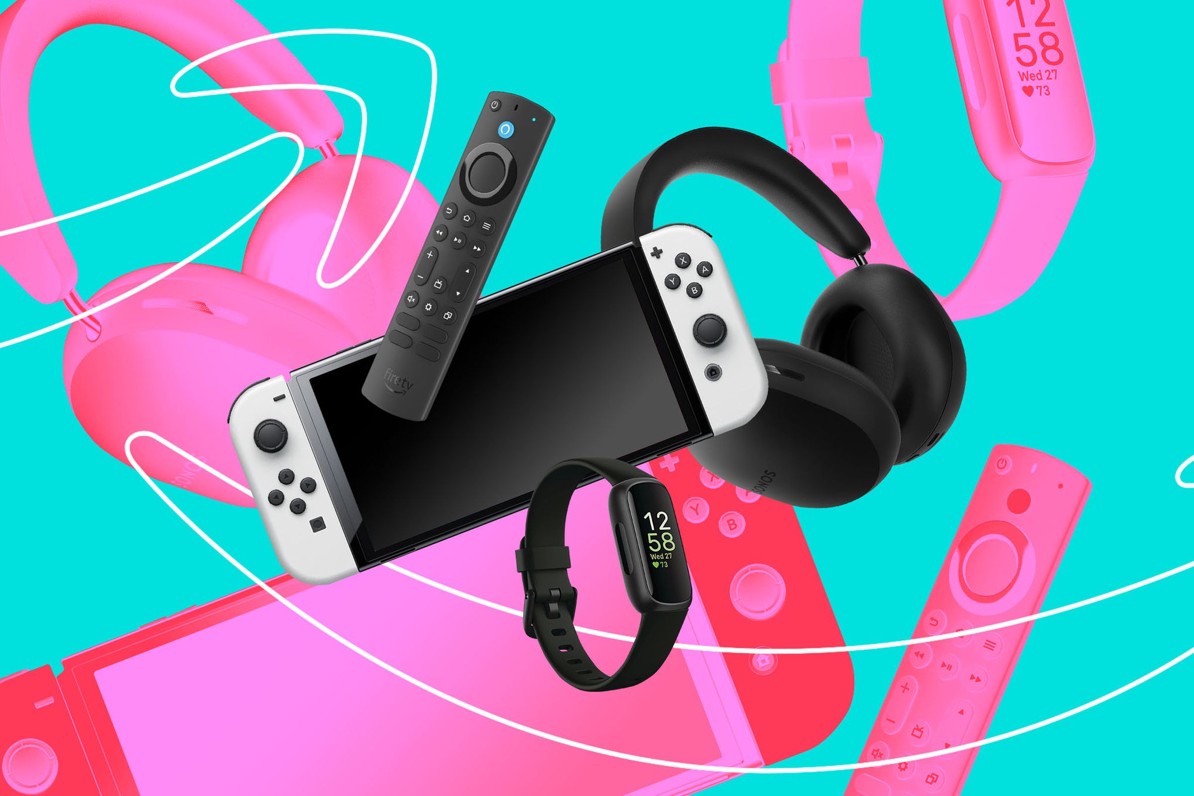 Graphic photo collage of various products available for Prime Day.