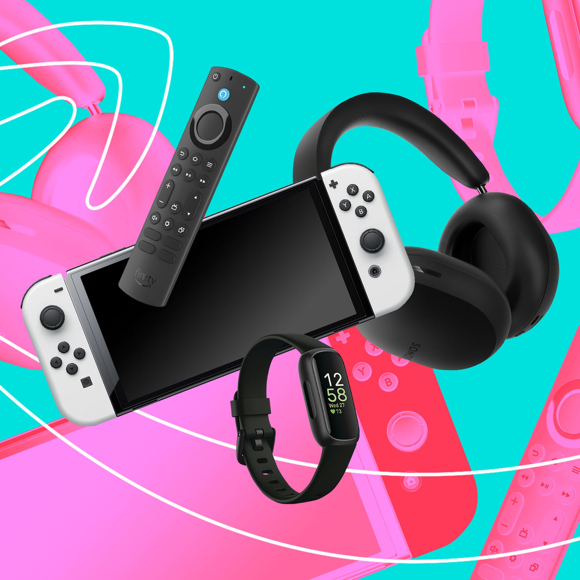 Graphic photo collage of various products available for Prime Day.