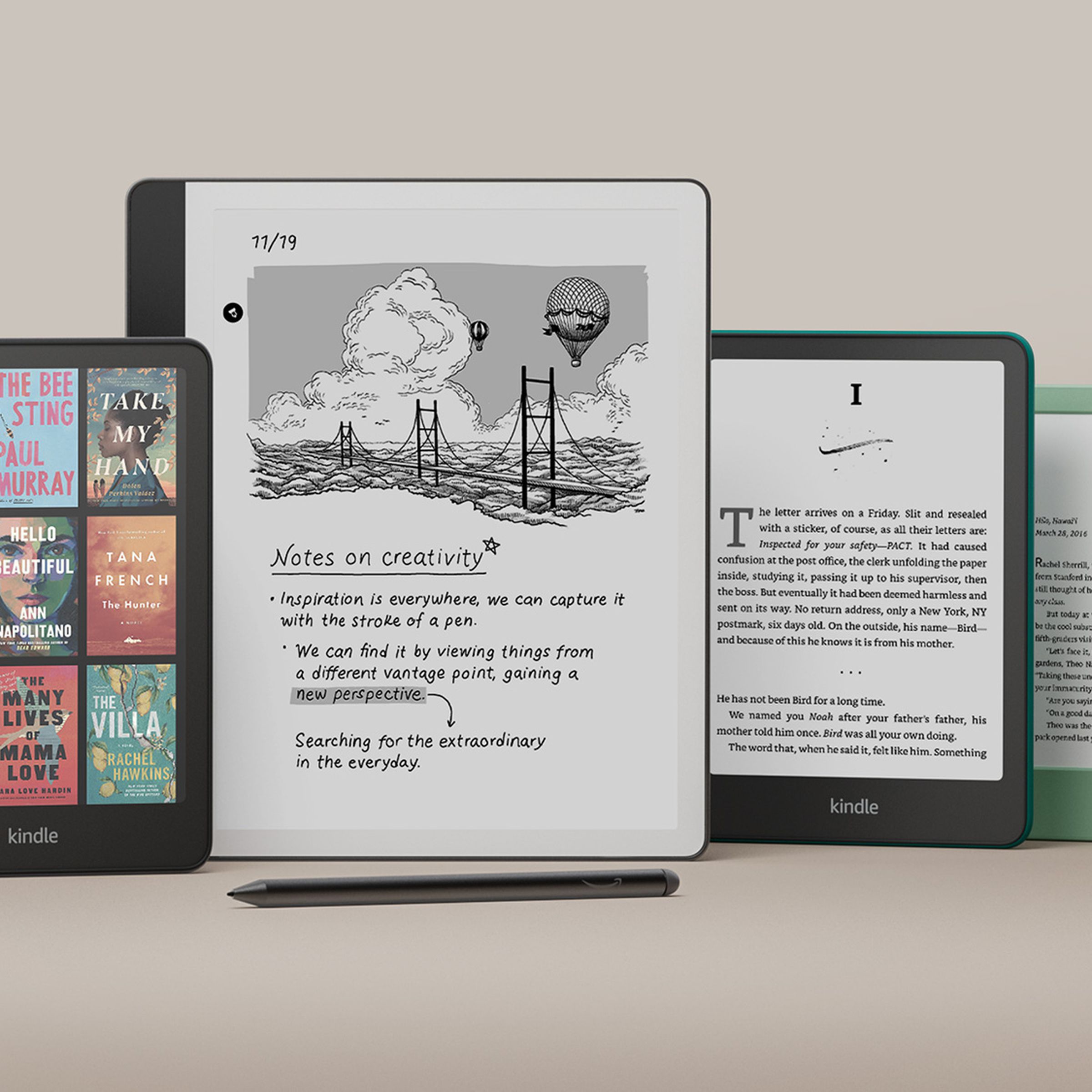 Amazon’s new Kindle family.