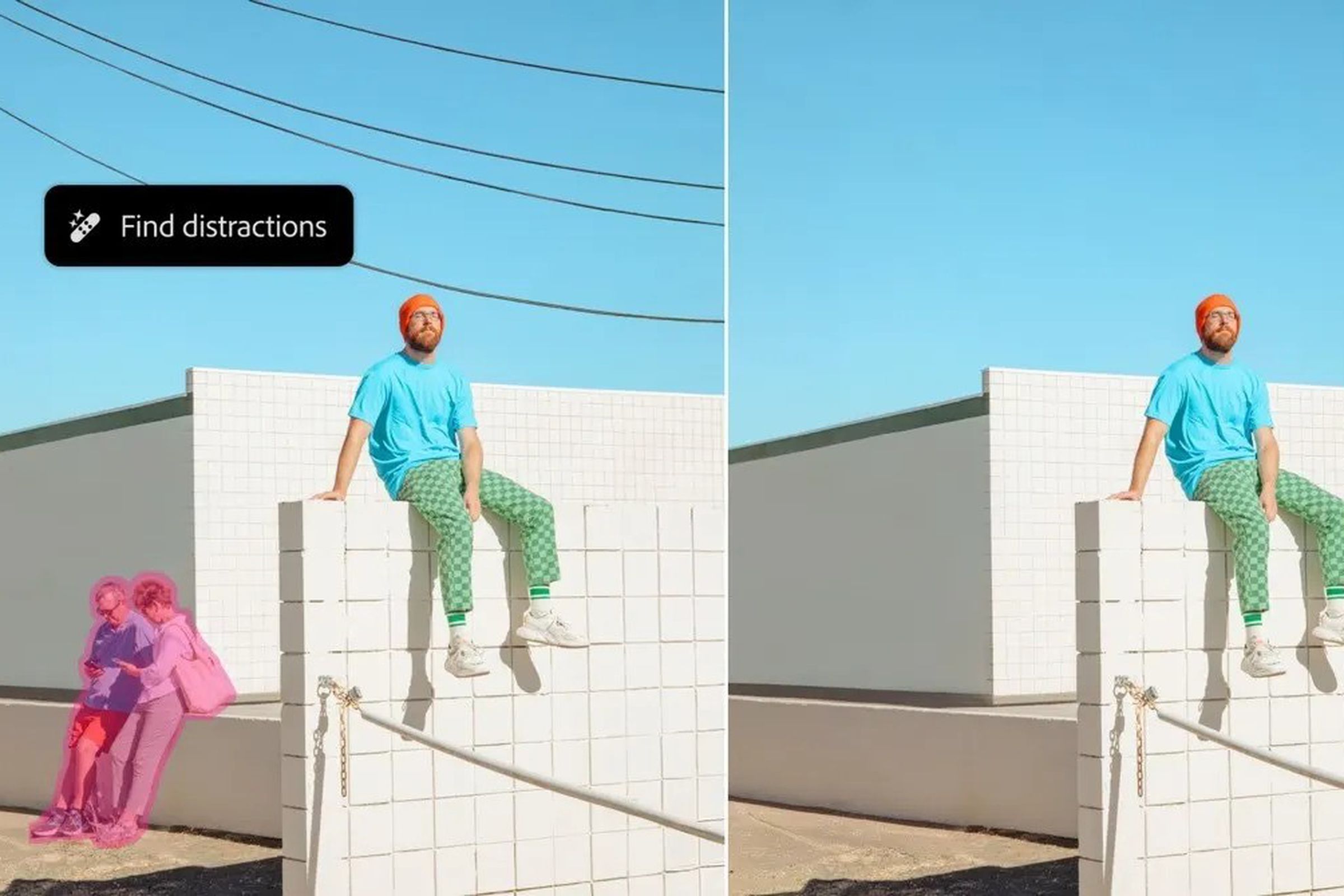 The updated Remove Tool in Photoshop can now find and remove common distractions for you.