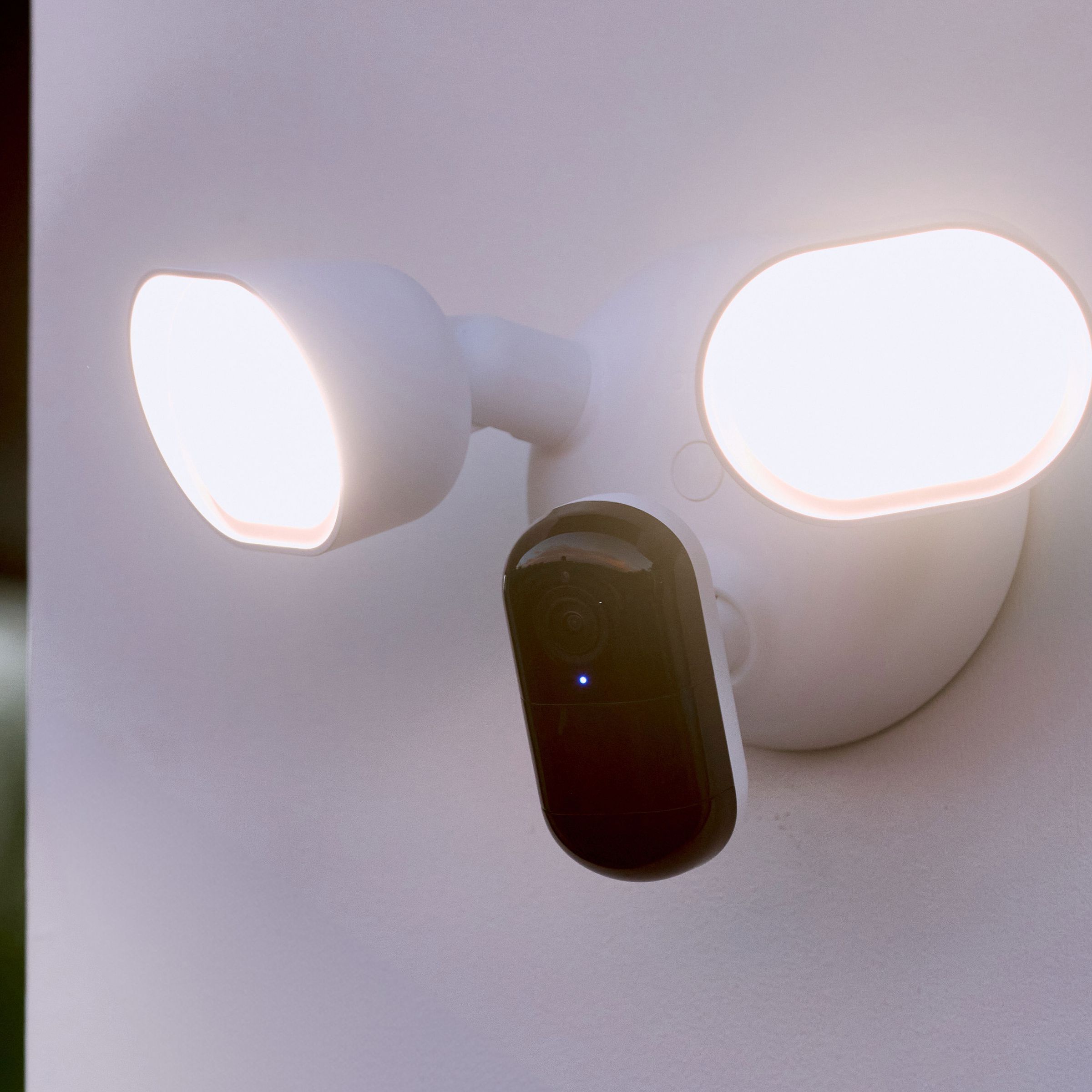 A lifestyle image of the Arlo Wired Floodlight Camera.