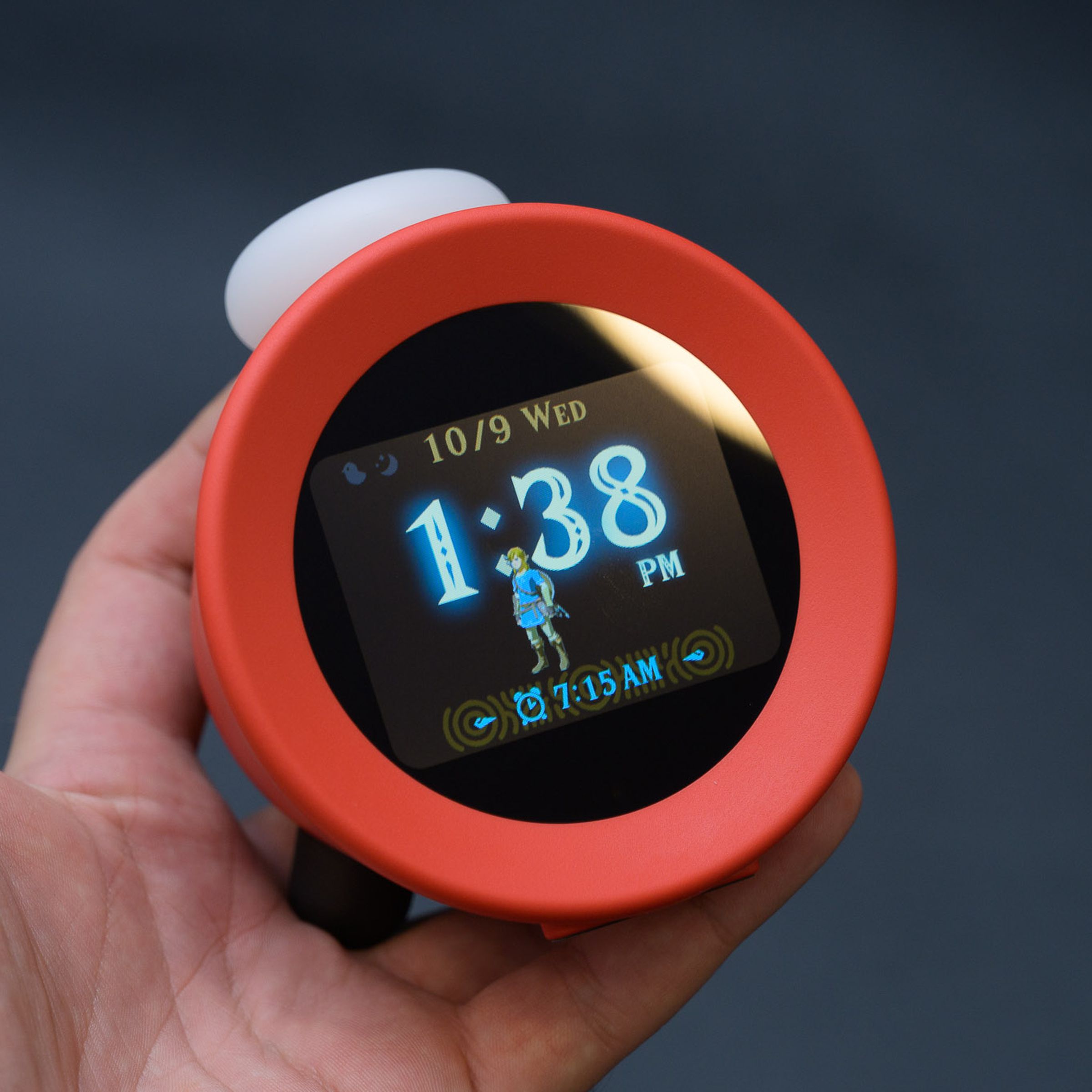 A photo of Nintendo’s Alarmo alarm clock.