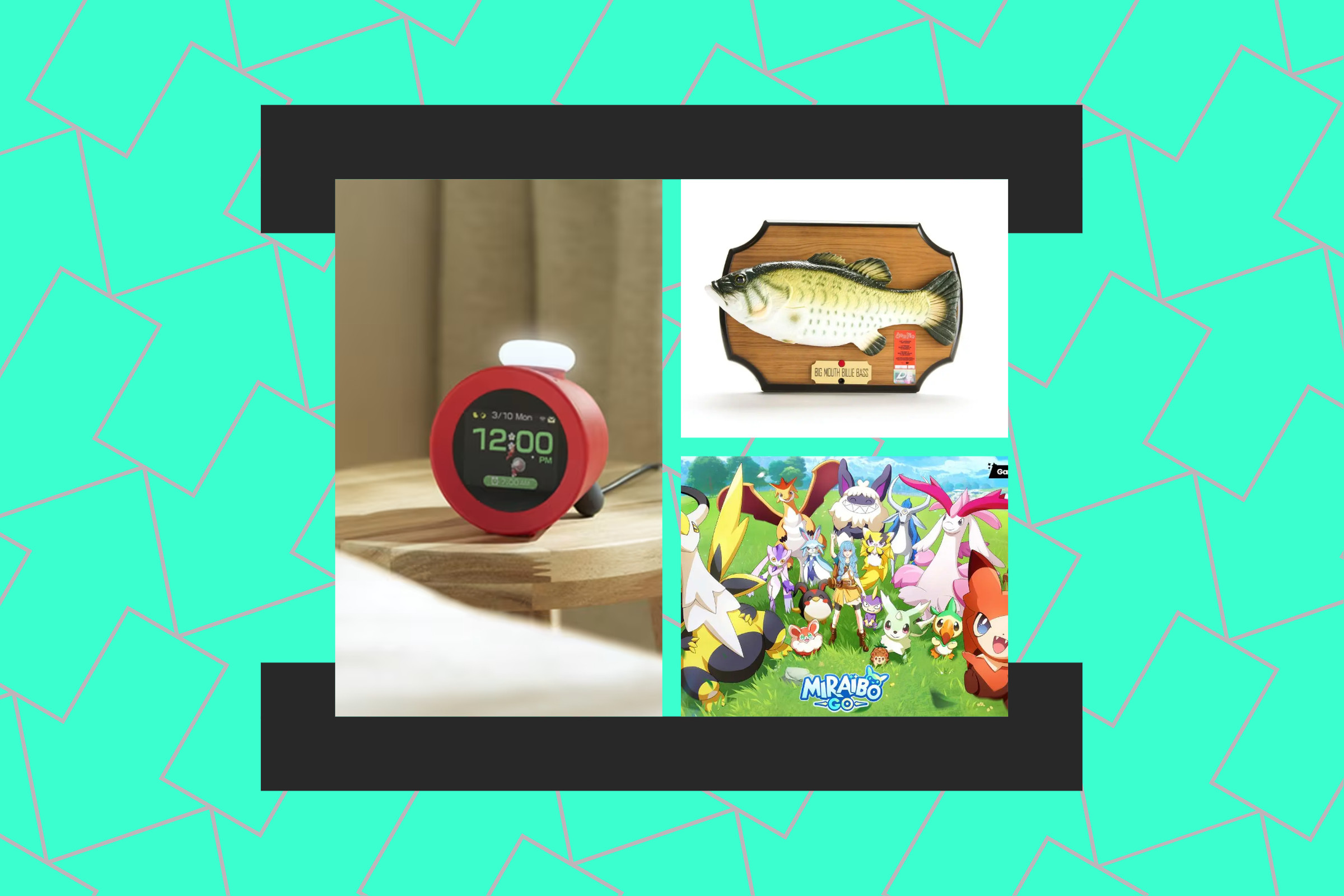 Pictures of Alarmo, Big Mouth Billie Bass, and Maraibo Go, on an Installer background.