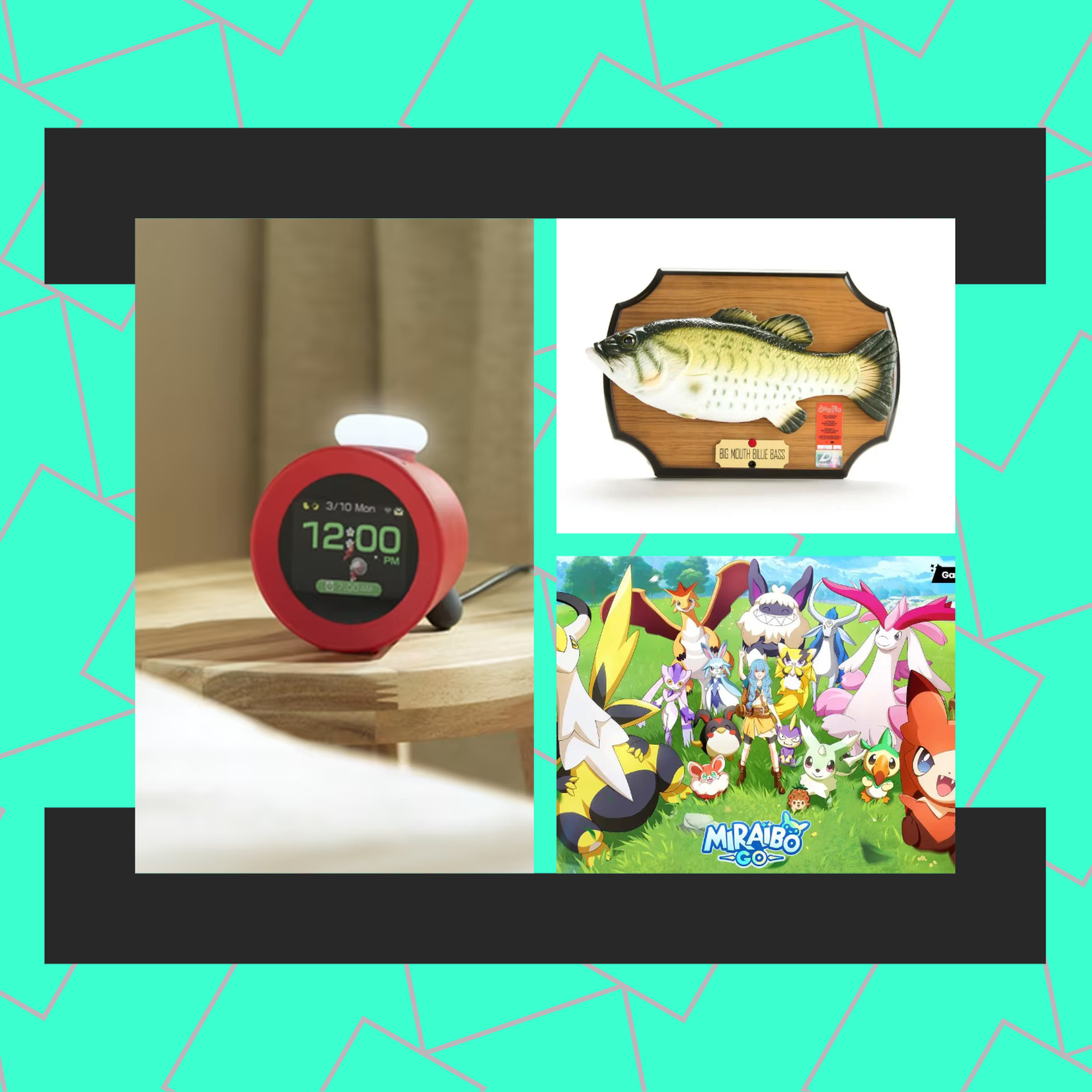 Pictures of Alarmo, Big Mouth Billie Bass, and Maraibo Go, on an Installer background.