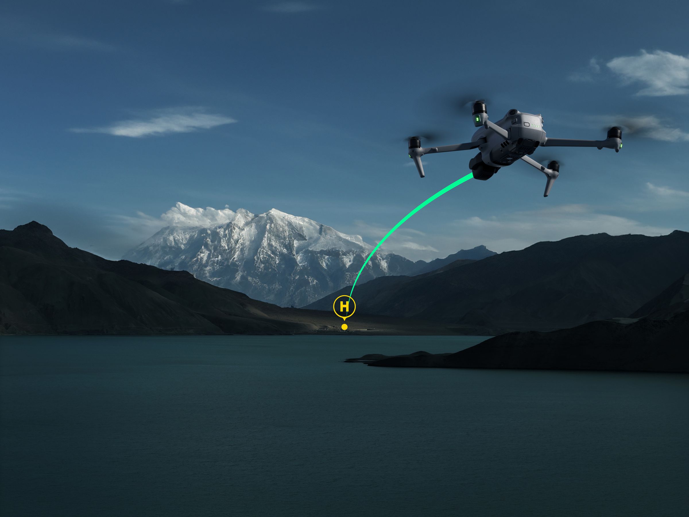 The Air 3S has a smart return-to-home (R2H) feature that works at night.