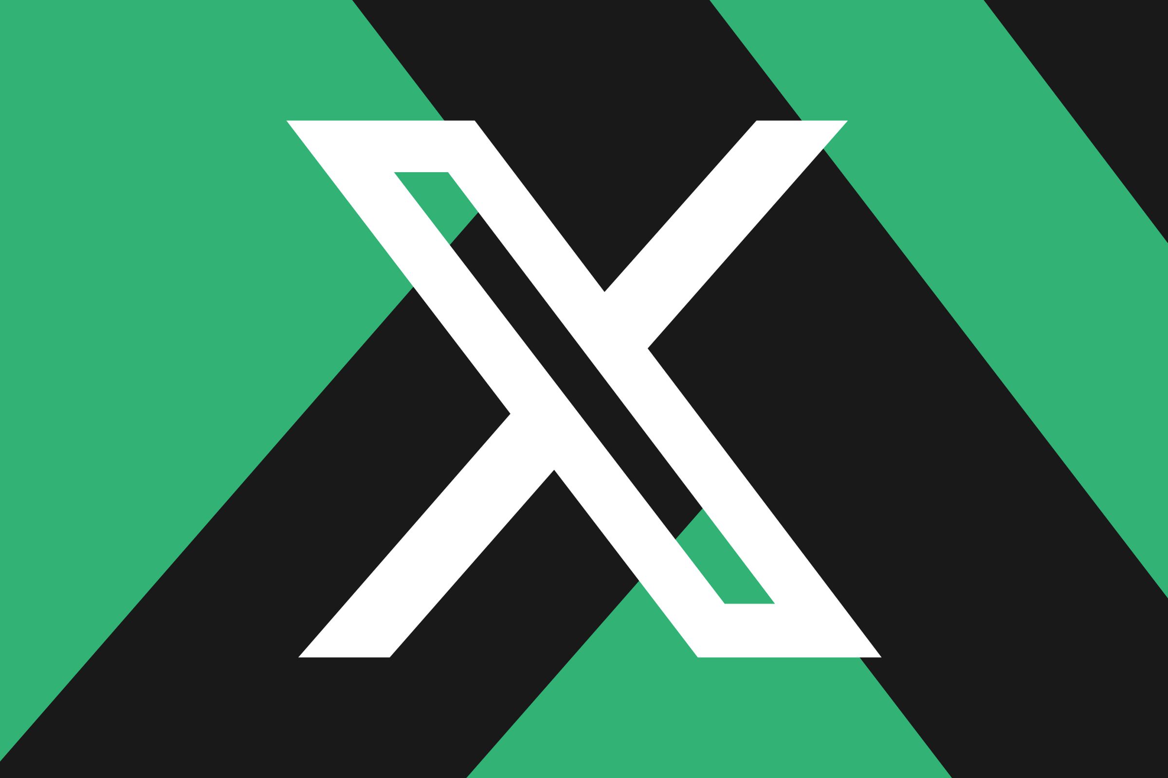 Vector collage of the X logo.