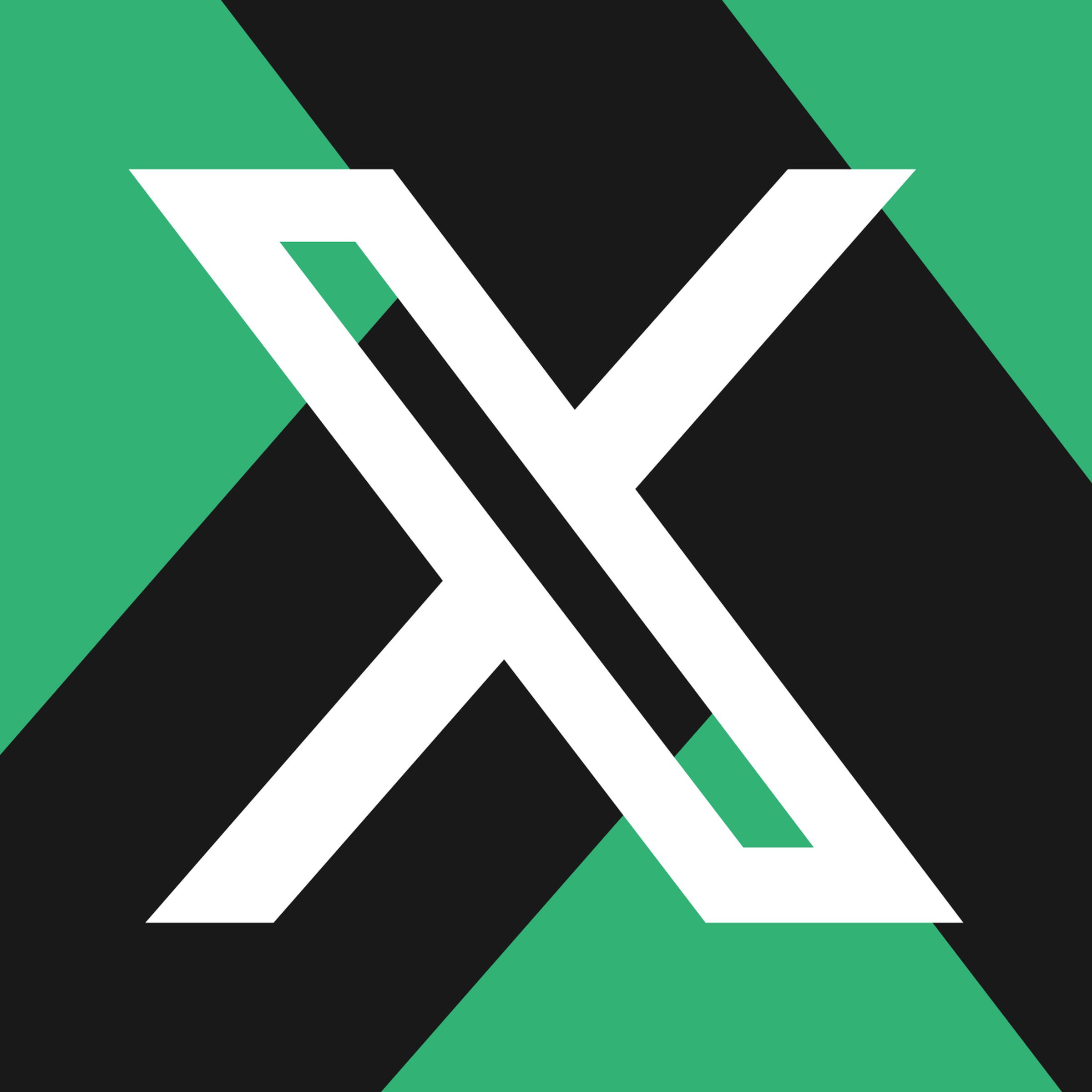 Vector collage of the X logo.