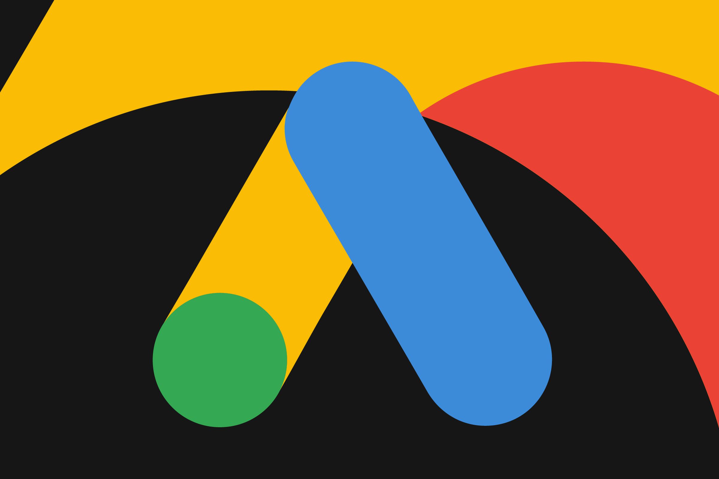 Vector collage of the Google Ads logo.