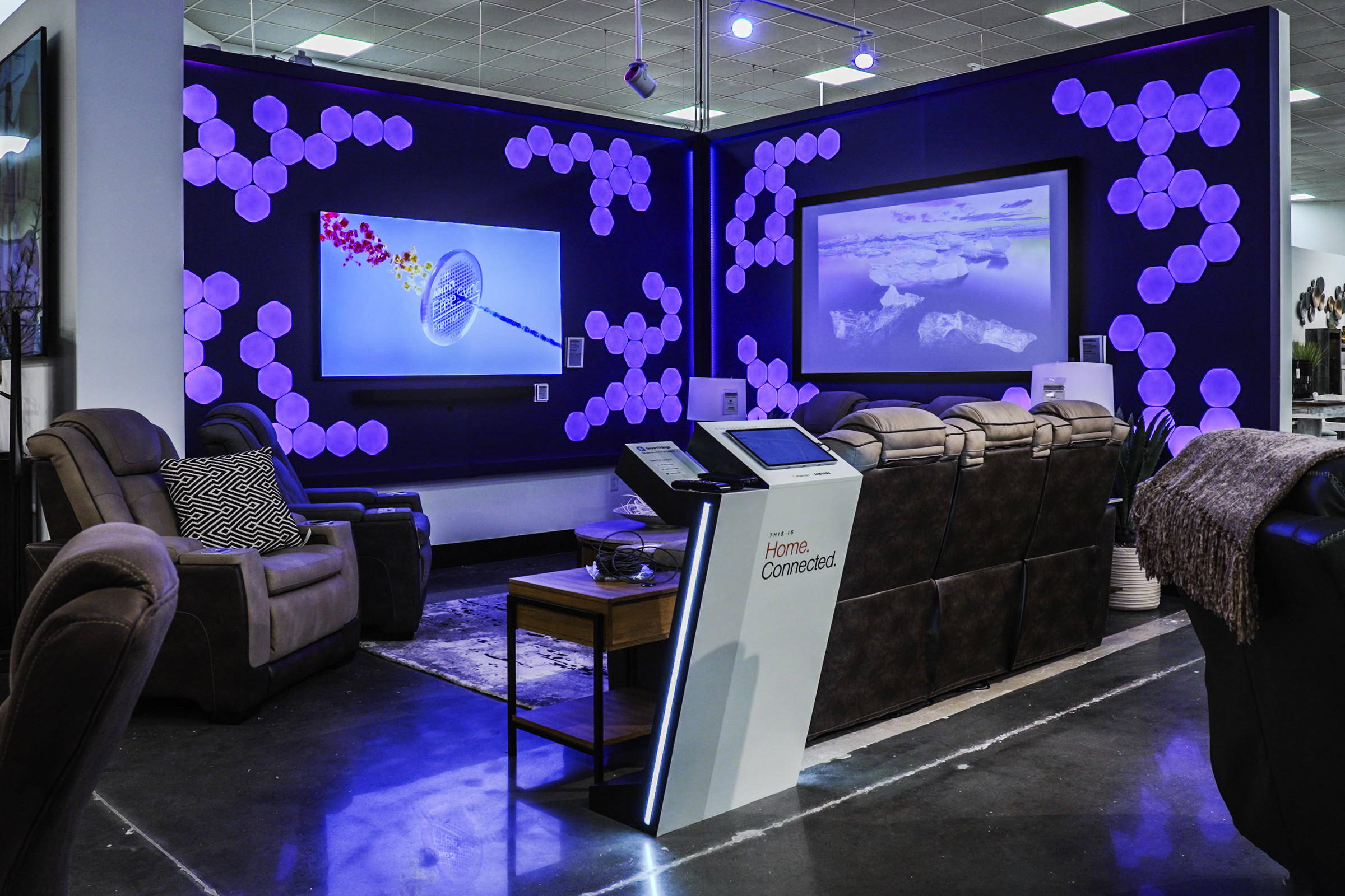 Samsung is selling the benefits of the smart home with a store-within-a-store concept at Ashley Furniture.